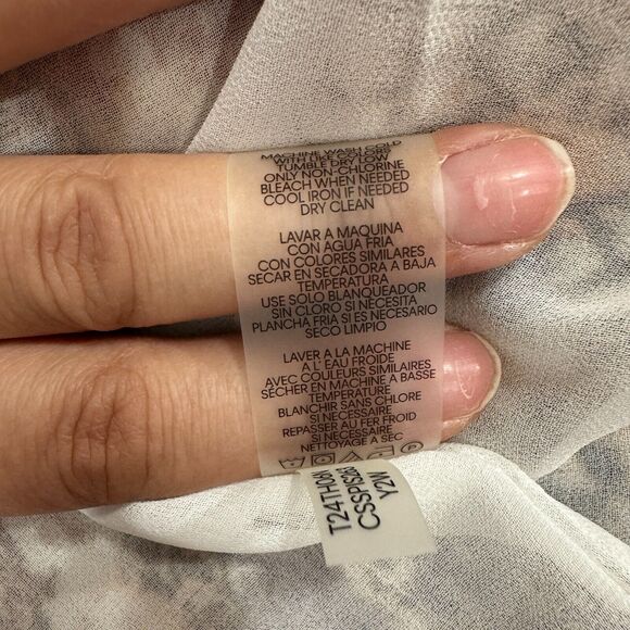 Calvin‎ Klein Womens Petites Multicolor Blouse Size PM Snakeskin Short Sleeve - Picture 10 of 11